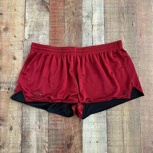 Nike women’s razorback mesh running basketball shorts red black -XXL